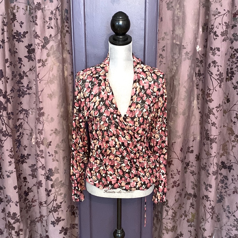 Loft silk wrap blouse